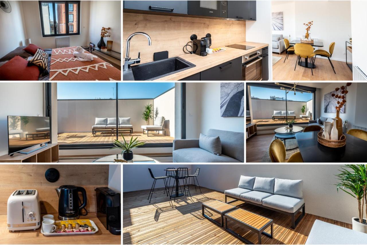 Downtown Rooftop - Centre Ville - Wifi - Terrasse - Netflix Amiens Exterior foto